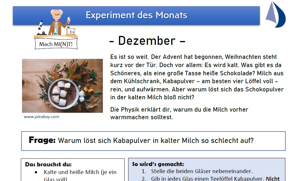 Experiment des Monats – Dezember